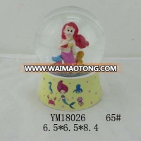 Mermaid Beach Snow globe 65mm, Mermaid Musical Snow Globe