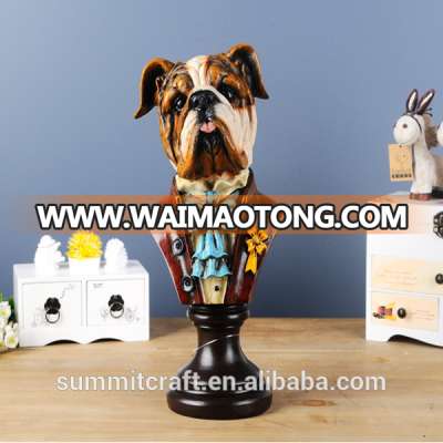 Mr.Dog head resin handsome dog figurine