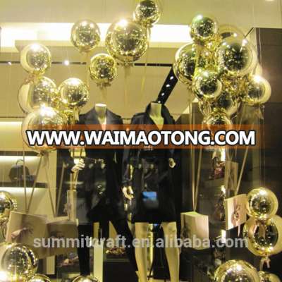 Electroplated plastic hard balloon window display props